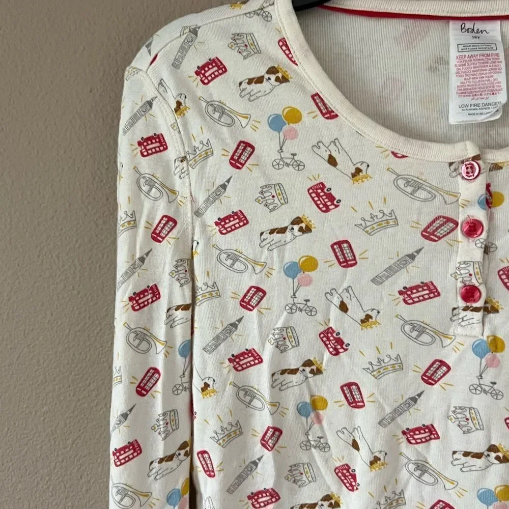 Boden Dog Print Pajama Top